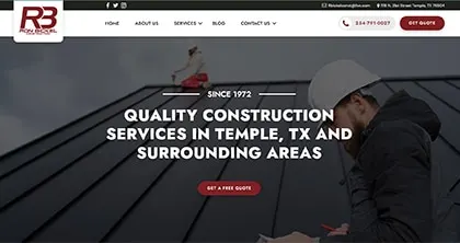 Ron Bickel Construction website homepage