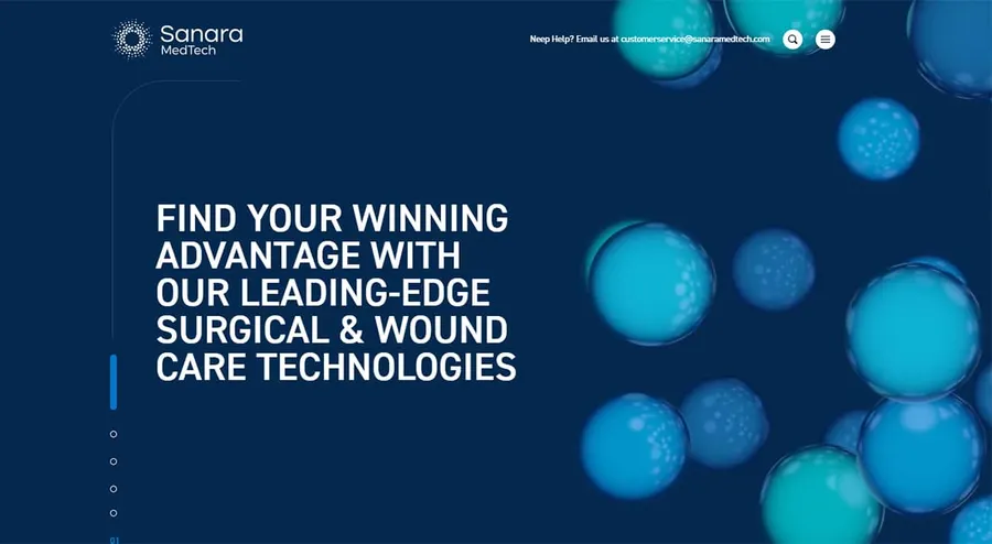 Sanara MedTech website homepage