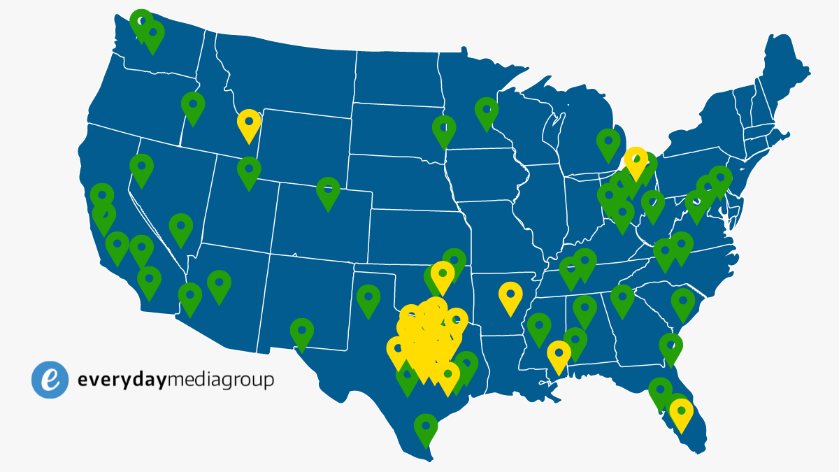 USA location state map