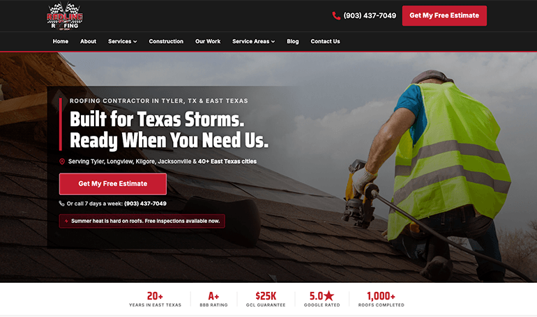 Roofing Service Website